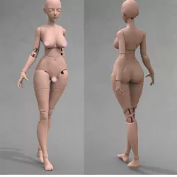 Bjd Doll, Ball jointed doll, 3d bjd, bjd 3d printing