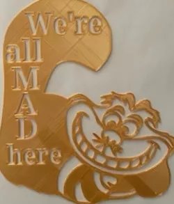 Cheshire Cat Wall Art "We're All Mad Here"