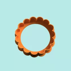 circle jagged curly edge cutter stamp - 2 models