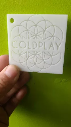 coldplay logo keychain