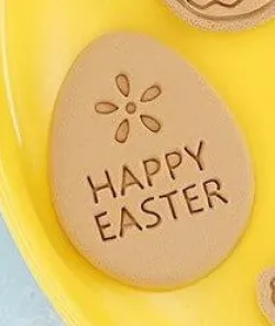 Cookie cutter easter egg happy easter