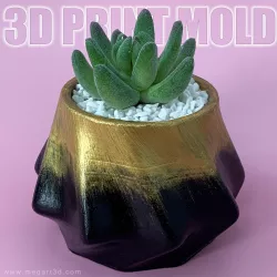 Curve Pot mold - 3D mold planter