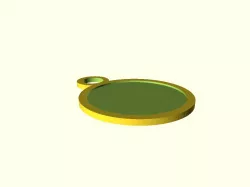 Customizable round number keychain (OpenSCAD)