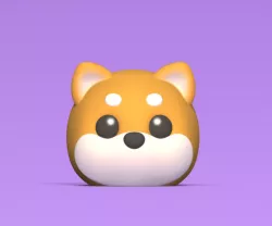 Cute Round Shiba