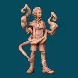 D, a kid adventurer - dnd miniature [presupported]
