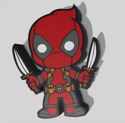DEADPOOL  (MARVEL) LAMP, SAME LAYER