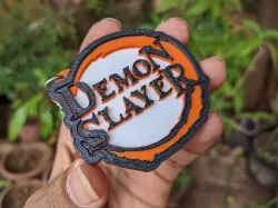 Demon slayer logo keychain