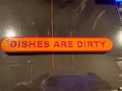 Dirty / Clean dishes sign IDEX Printer