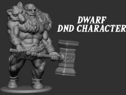 Dwarf Barbarian DND character