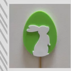 Easter bunny egg on a stick