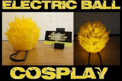 Electric Shock Ball, LED Light Up Cosplay Stormfront Lightning Handheld Prop for DBZ, Raiden, Kaminari, Static Shock Costume