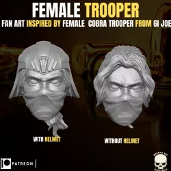 Female Trooper head for action figures