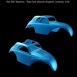 fiat 500 Topolino - Topo fuel altered dragster carbody 1/16