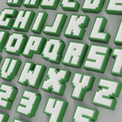 FONT NAMELED - MINECRAFT - ALPHABET - CREATE ALL WORDS IN LED LAMP