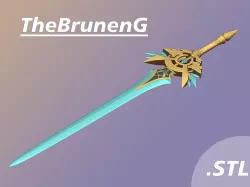 Genshin Impact Skyward Blade Sword cosplay prop 3D print model