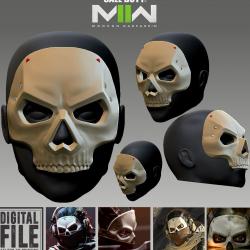 Ghost Operator Mace Mask - Call of Duty - Modern Warfare 2 - WARZONE - STL model 3D print file