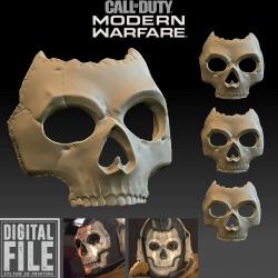 ▷ modern warfare ghost mask 3d models 【 STLFinder 】