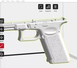 Glock 17 P80 Rails with Tool Stippling