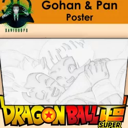 GOHAN & PAN POSTER / DRAGON BALL SUPER HERO