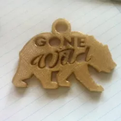 Gone Wild Bear keychain