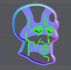 Handsome Squidward cookie cutter