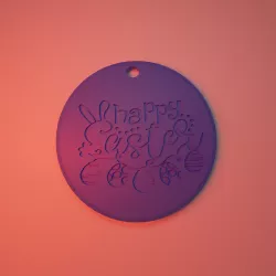 happy easter 2 keychain