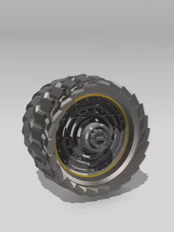 Heavy Duty Sci Fi Wheels and Tires or Tracks