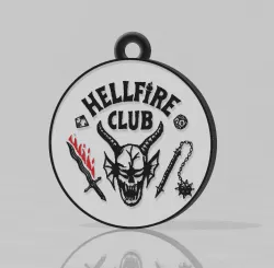HELLFIRE CLUB KEYCHAIN - HELLFIRE CLUB KEYCHAIN STANGER THINGS