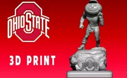 Icon Ohio State Buckeyes football - CNC Wood 3D print model