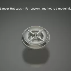 Lancer Hubcaps - For custom and hot rod model kit