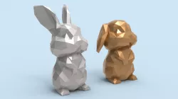 Low poly Bunny STL