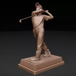 Male Golf Trophy Figure 02