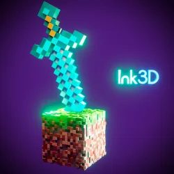 minecraft sword and cube