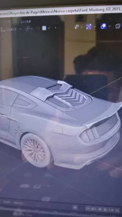 Munstang GT 2015 rear window modified to make fiberglass.