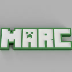 NAMELED MARC - LED LAMP WITH NAME  (MINECRAFT FONT)