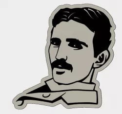 Nikola  Tesla logo and keychain