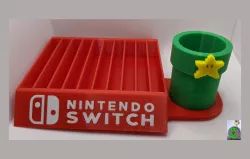 Nintendo Switch - Case Holder and Warp Pipe Storage
