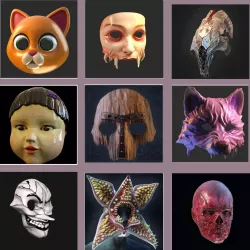 PACK OF 9 ASSORTED MASKS B