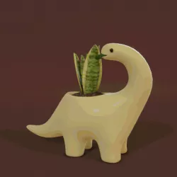 Planter of dinosaur for cactus, succulents plants for the home