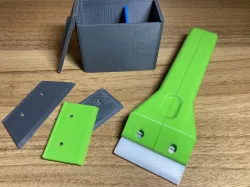 Plastic razer blade scraper (spatula)