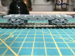 Platform / flatbed wagon in h0 scale with american coupler
