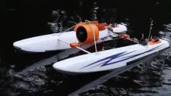 Rc Air boat from floats and 70mm EDF