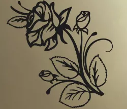 ROSE WALL DECORATION 2 - DECORAÇÃO ROSA 2