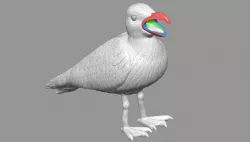 segull bird 3d obj free convert