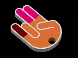 shocker hand keychain (multi color)