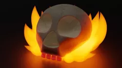 Simplified Flaming Skull (Wee Jas DnD token)