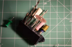 Small pinboard dremel tool holder