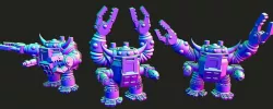 Small scale Space Orc Slayer suit mechs