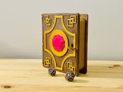 Spellbook Dice Box + Dice Set