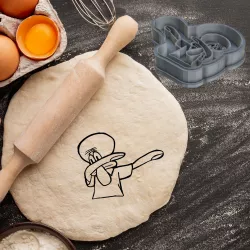 Squidward Tentacles cookie cutter pastry dough biscuit sugar food SpongeBob SquarePants